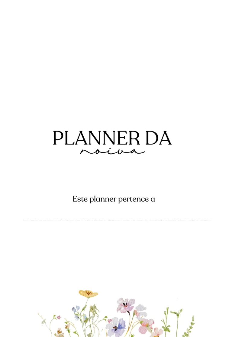 Página interior do Wedding Planner Flores Boho