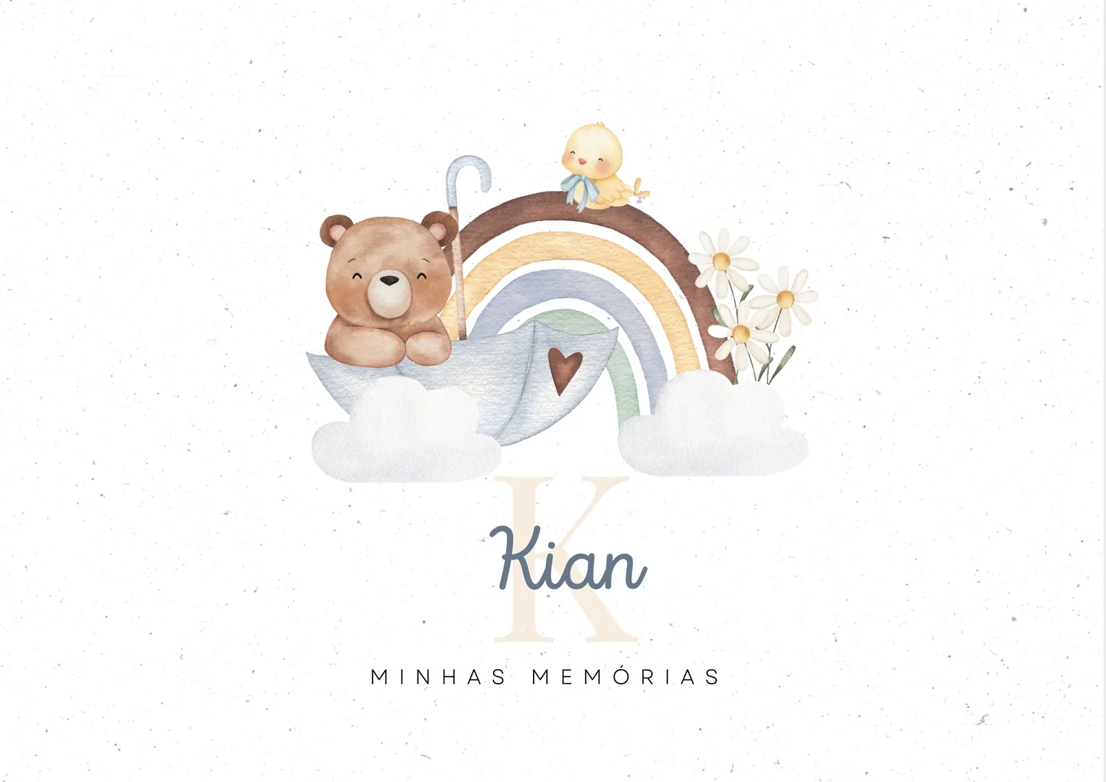Livro do Bebé Arco Íris Menino personalizado