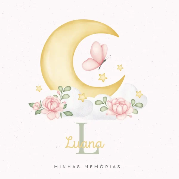 Livro do Bebé Luar de Luana personalizado
