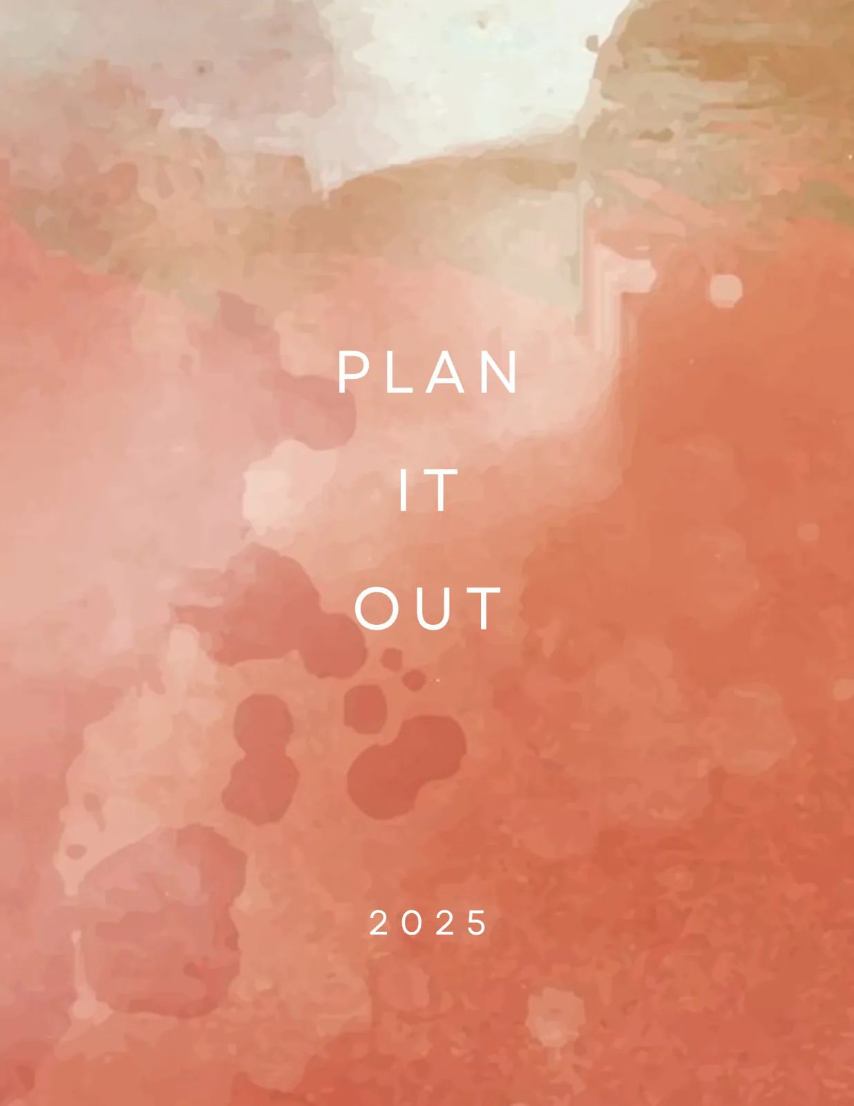 Planner diário Laranja Fogo personalizado