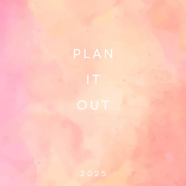 Planner diário Rosa e Pêssego personalizado