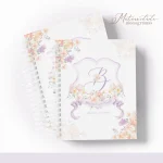 Planner com monograma Floral Lilas
