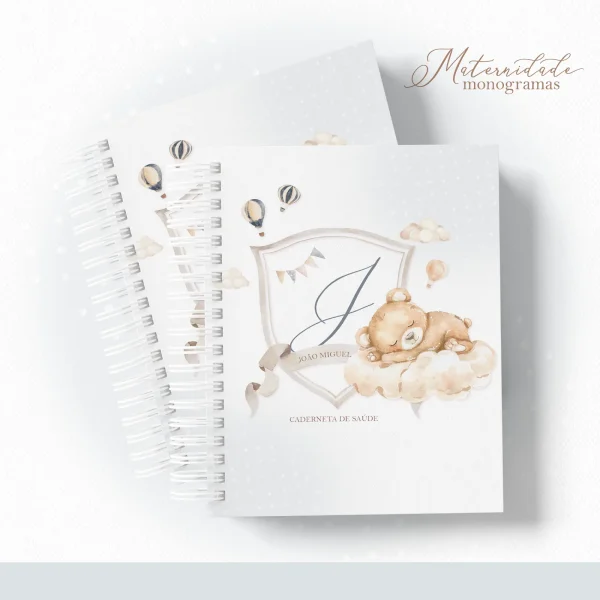 Planner com monograma Ursinho