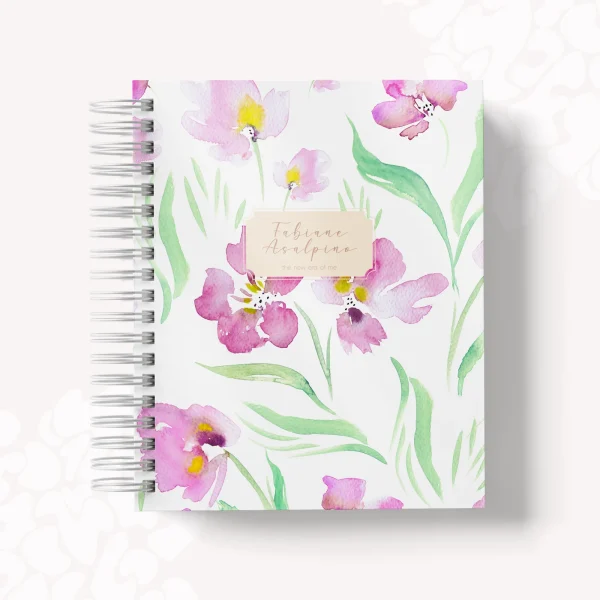 Planner anual Lirios personalizado