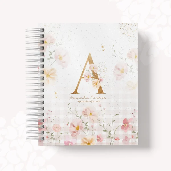 Planner anual Monograma personalizado