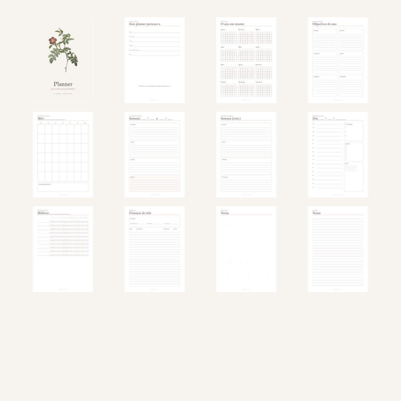 Miolo de planner A5 sem datas (PDF) - Image 2
